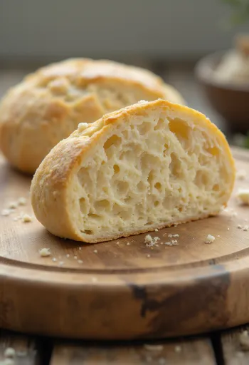 Fresh and dry yeast in small bowls and on a cutting board, light background