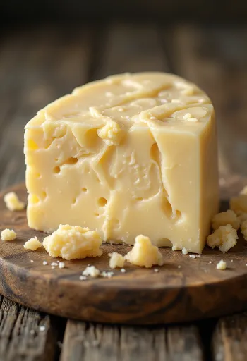 White cheddar cheese in a white ceramic bowl, on a wooden table