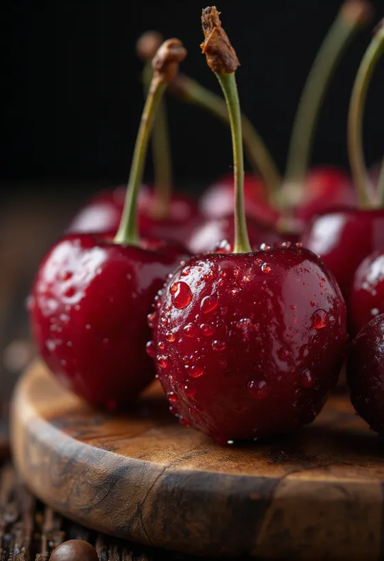 Ripe coffee cherry fruits cut open and whole in a bowl