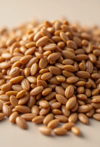 Flaxseeds in a small wooden bowl and scattered on a light surface