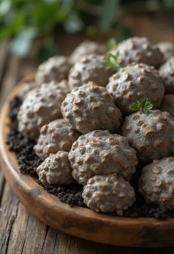 Cleaned and sliced maitake (Hen of the Woods) for kitchen use