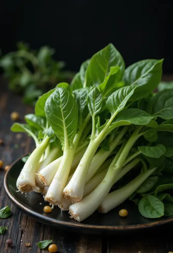 Fresh sunflower shoots on a clean plate