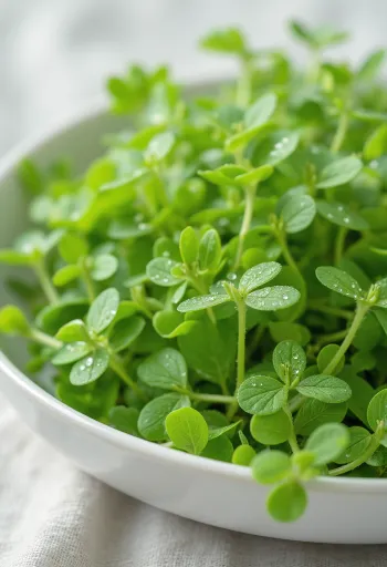 Chickweed plant with fresh green leaves and delicate white flowers
