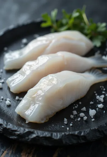 Image of Alaska pollock fillet on a cutting board