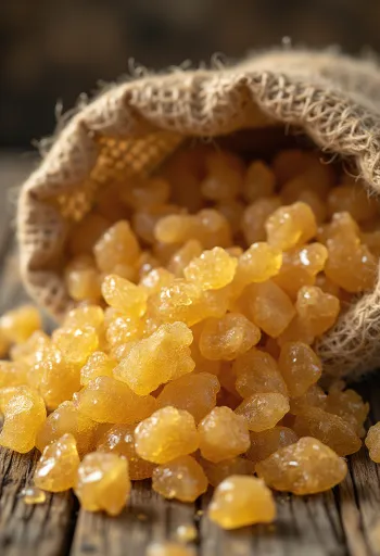 Brown cane sugar crystals accompanied by a wooden spoon and bowl