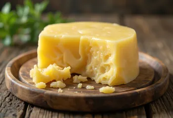Raw beef suet in a small bowl, surrounded by cleaned fat tissue pieces