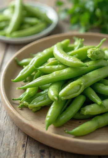 Dried winged bean seeds, with detailed texture and natural colors