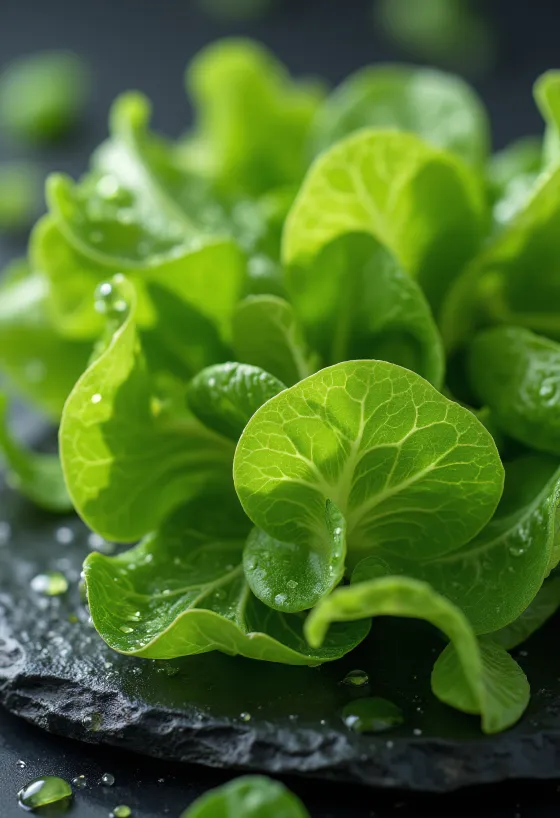 Dried sea lettuce seaweed with detailed texture and vibrant green color