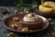 Banana-walnut hot chocolate in a cup