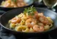 Shrimp gnocchi served in a bowl