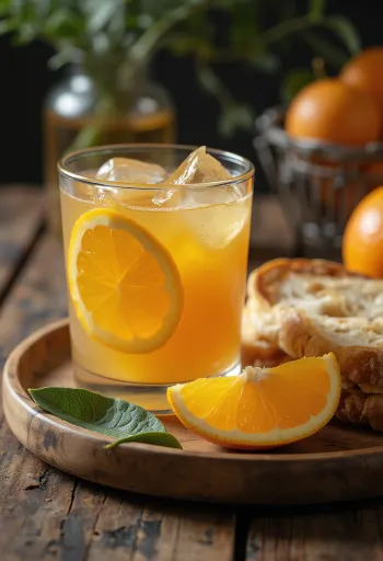 Salted Honey Orange Juice in a glass