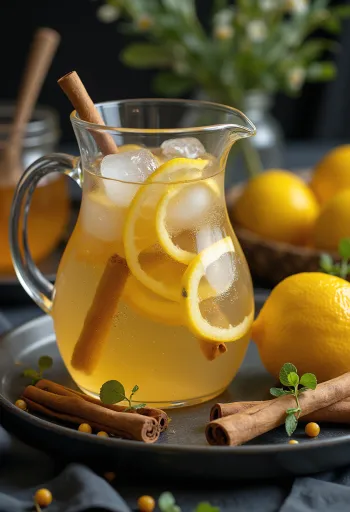 Honey Lemon Cider Spritz served