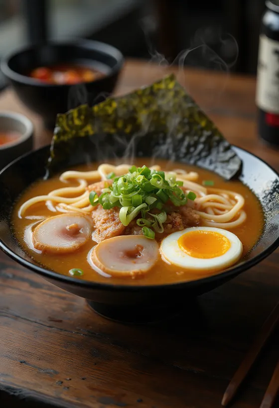 Chashu ramen served