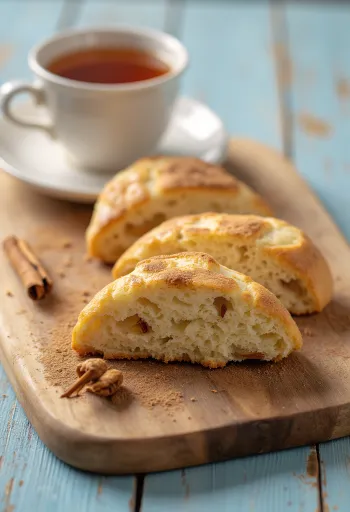 Cinnamon Apple Scones served on a platter