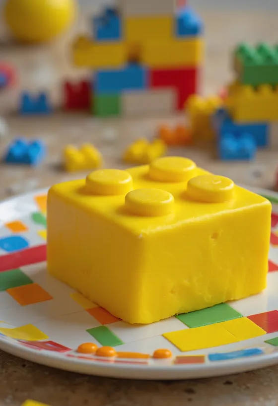 LEGO cake with fondant