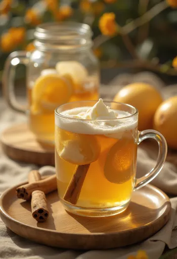 Honey Ginger Cider served in a glass