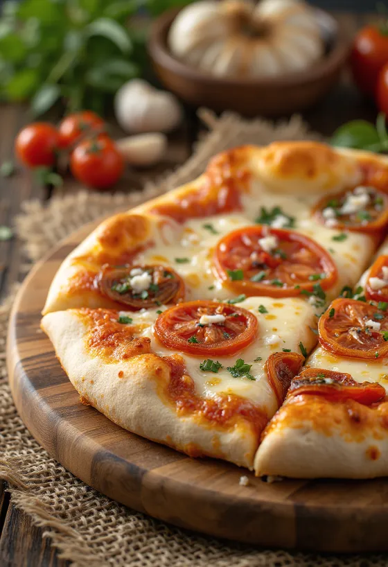 Pizza ai Pomodori Secchi with sun-dried tomatoes