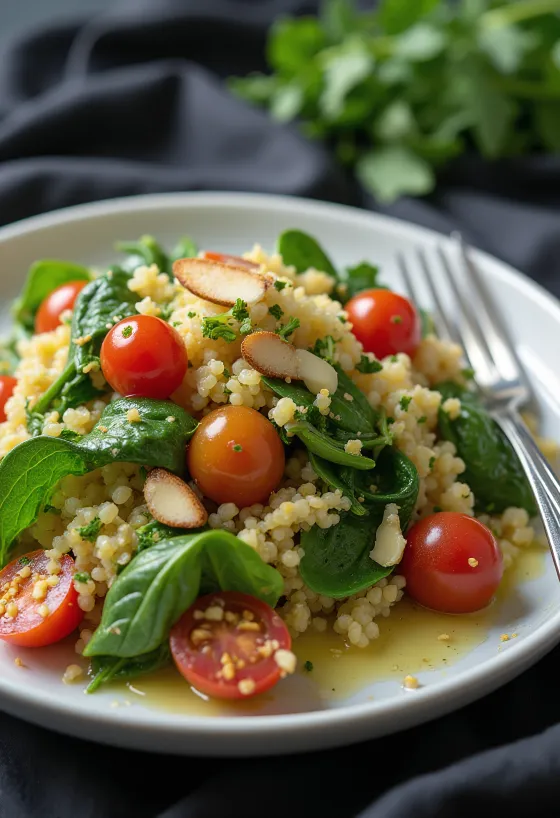 Zesty Lime Quinoa Spinach Salad