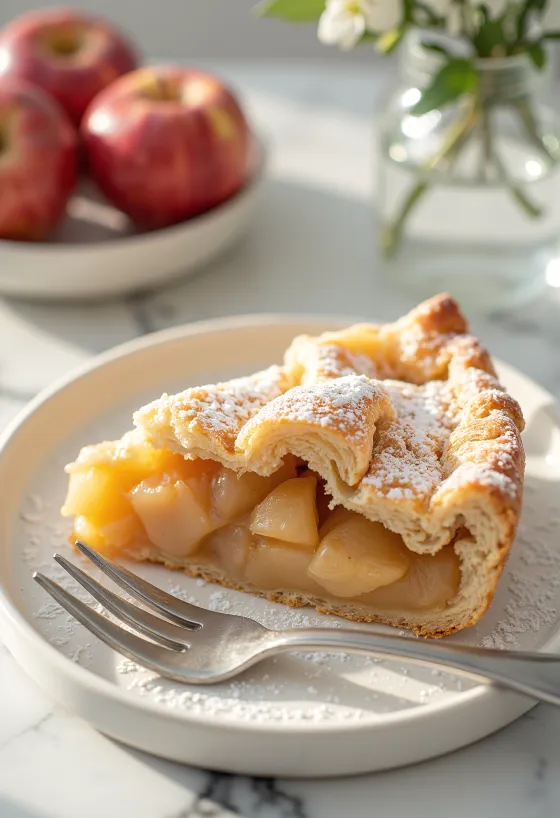 Traditional apple pie – Homemade cake filled with soft cinnamon apples in a crispy crust.