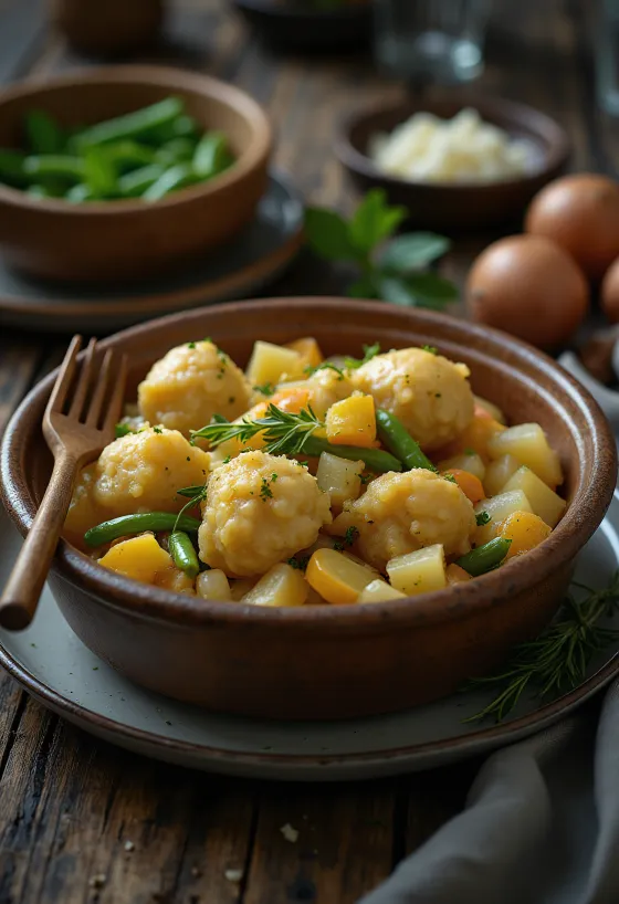 Golden fried Uzbek vegetable dumplings