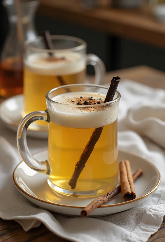 Honey Vanilla Cider served in a glass