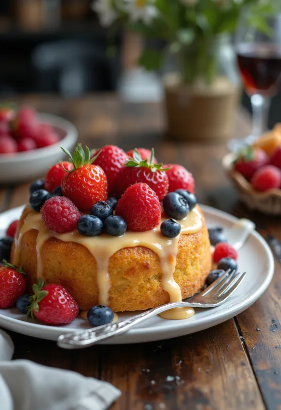 Summer fruit cake