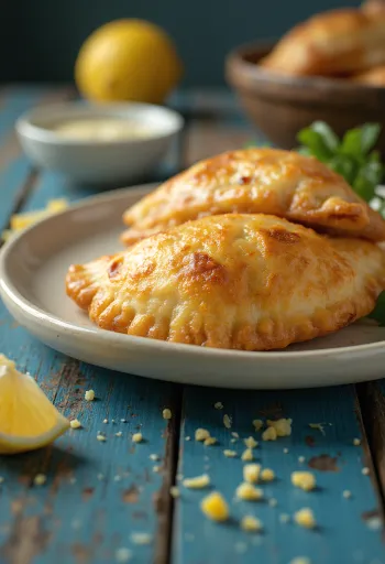 Chilean fried fish empanada, rich fish filling, crispy beer batter style pastry