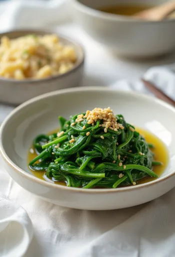 Sigeumchi Namul, Korean seasoned spinach side dish
