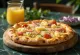 Coconut Hawaiian pizza served