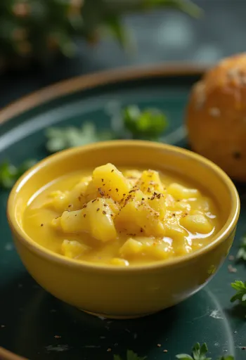 Curry mustard sauce with pineapple