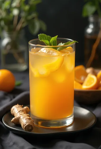 Ginger Orange Juice freshly served