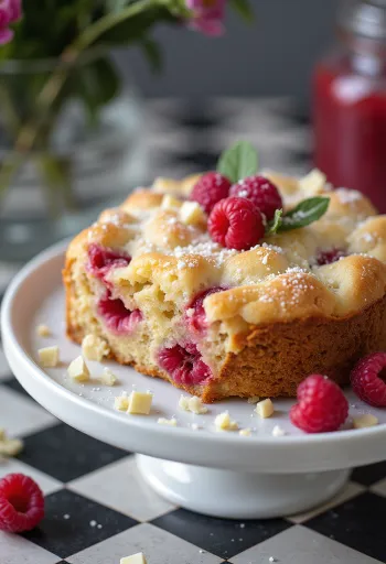 Raspberry White Chocolate Cake