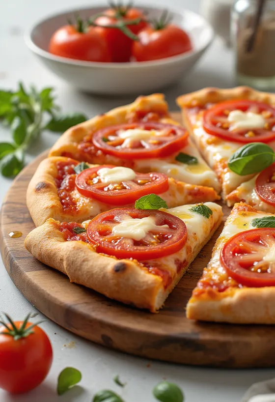 Pizza al Pomodoro Fresco with fresh tomatoes