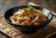 Gobo-zuke, braised Japanese burdock root sprinkled with sesame seeds