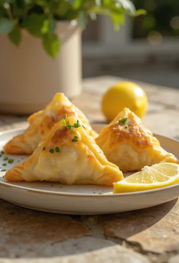 Mussel and cream samosa served