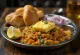 Spicy Pav Bhaji mashed vegetable curry served with buttered buns