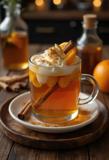 Orange Cinnamon Cider served in a glass
