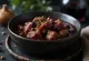 Venison stew served with parsley