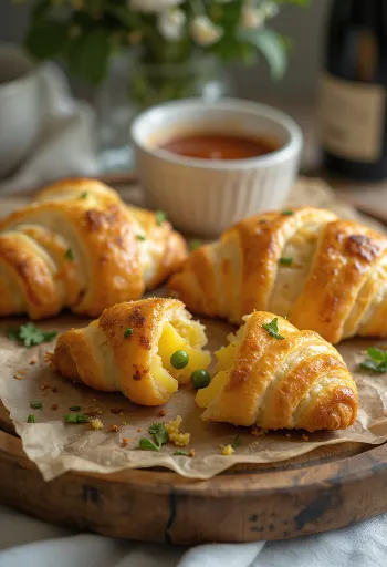 Golden brown fried Potato Sambousek pastries