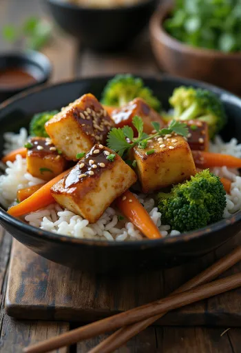 Sesame tofu stir fry