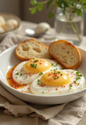 Classic Çılbır with Turkish yogurt and red pepper oil