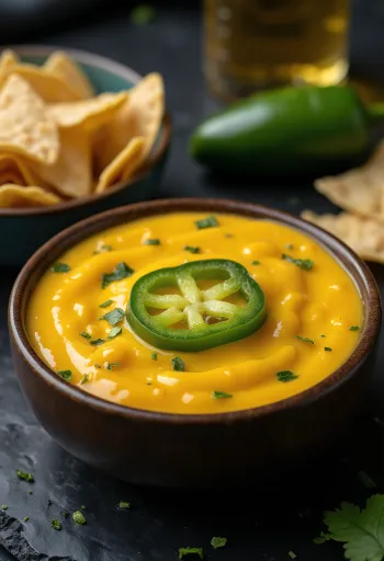 Jalapeno Cheddar Sauce served