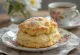 Vanilla scones, golden brown top