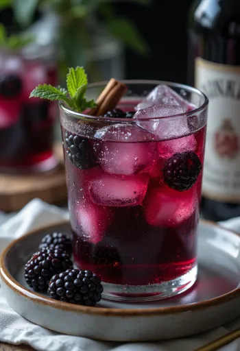 Blackberry cider serving