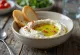 Tirokafteri with chili flakes, served with fresh parsley