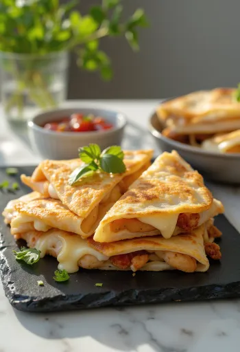 Chicken quesadilla with cheese