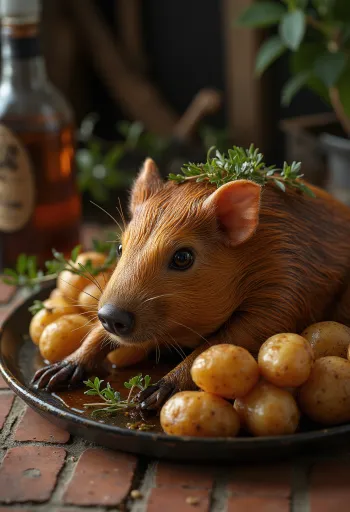 Traditional Cuy dish served