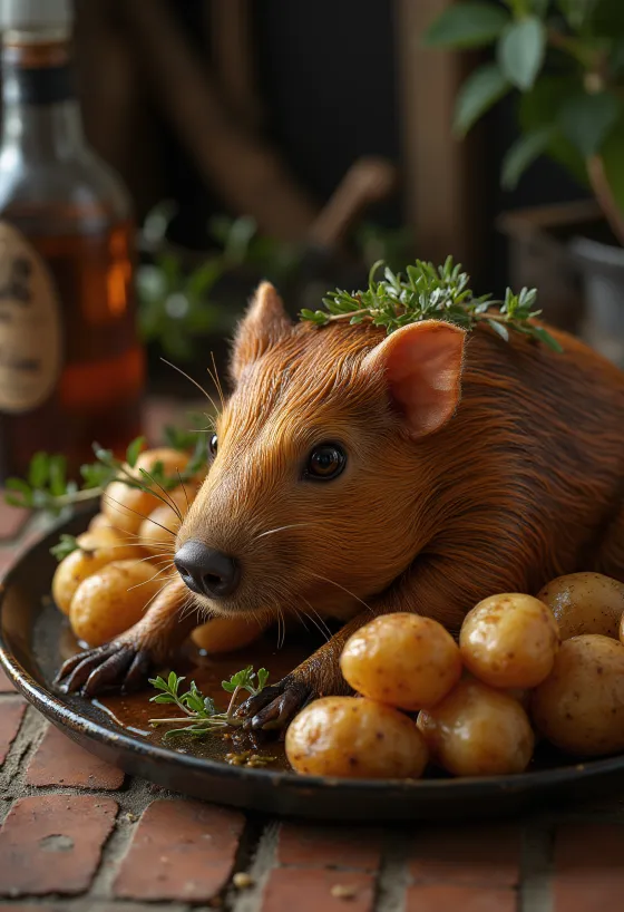 Traditional Cuy dish served