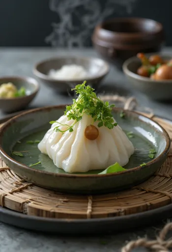 Chestnut Zongzi served on a plate