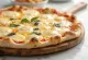 White pizza with creamy cheese topping